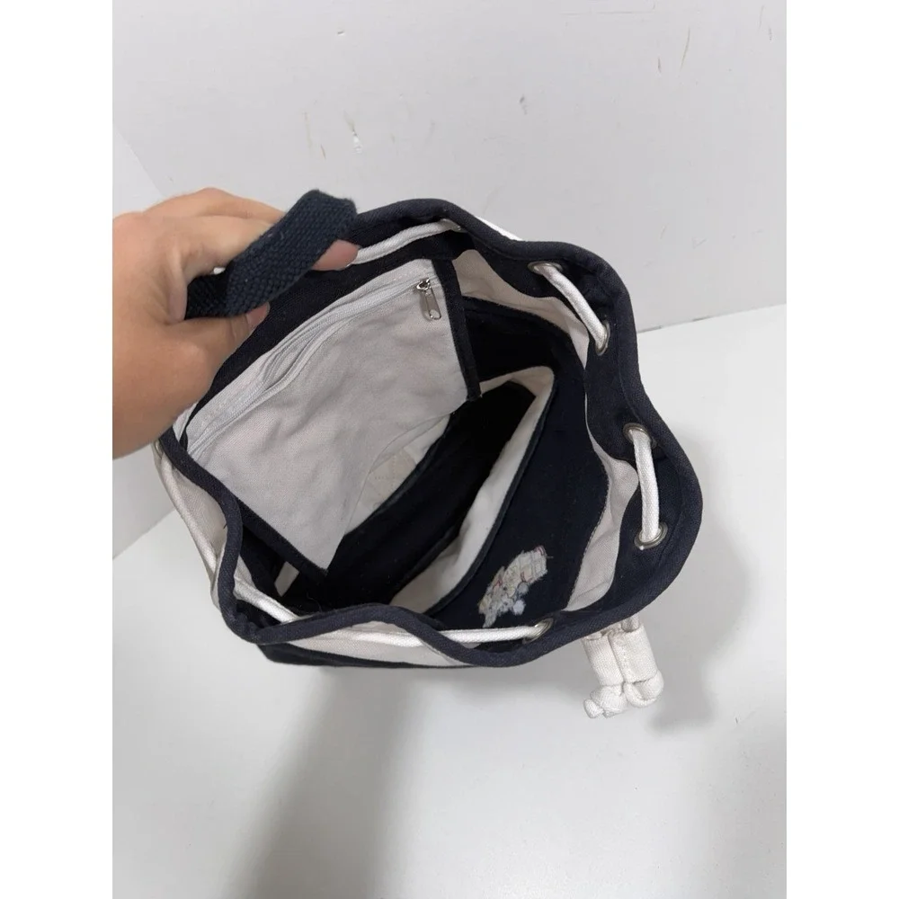 VINTAGE DISNEY STORE MICKEY‎ MOUSE NAUTICAL DRAWSTRING SLING BAG Backpack